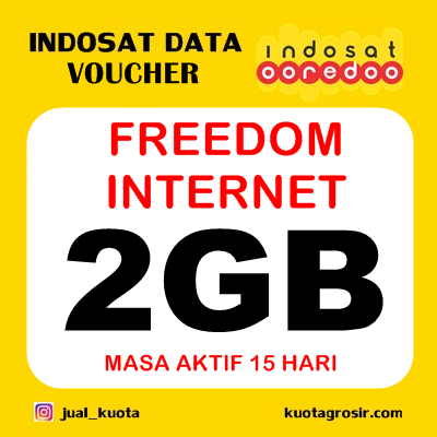 VOUCHER INDOSAT INDOSAT FREEDOM INTERNET - FreeInet 2GB, 15HR